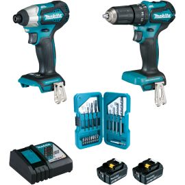 Pack de 2 outils LXT 18V Makita (DTD155 + DHP483) + 2 batteries 5 Ah + chargeur + coffret Makpac - DLX2221TJ2 photo du produit Principale M