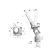 Sortie de caisson 30° tringle acier hexagonale + platine nylon 30 x 30 mm CHERUBINI 80067032V1316 photo du produit