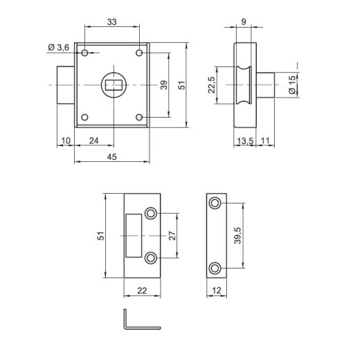 Batteuse bec de cane GDF demi-tour universelle sans gache - ROBERT COUILLET - 1201-0 pas cher Secondaire 1 L