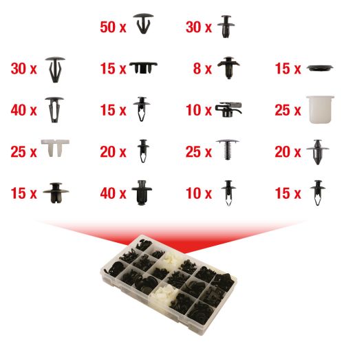 Assortiment d'agrafes pour Nissan 408 pièces KS TOOLS 420.0550 photo du produit Secondaire 1 L