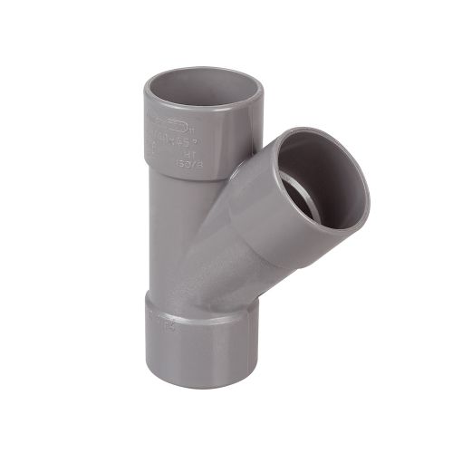 Culotte PVC double femelle 45&deg; D40 - WAVIN - 3026032 pas cher Secondaire 1 L