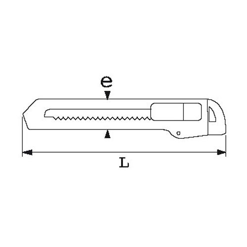 Cutter à corps plastique avec guide lame - SAM OUTILLAGE - 378-20A pas cher Secondaire 1 L