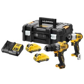 Pack 2 outils 12V XR Dewalt (DCD706 + DCF801) + 2 batteries 3 Ah + chargeur + coffret T-STAK - DCK2111L2T-QW pas cher Principale M