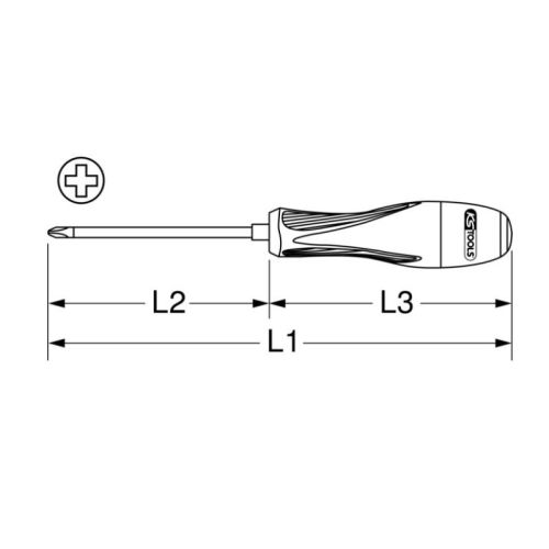 Tournevis ULTIMATEPLUS extra long PH1 300 mm KS TOOLS 922.6032 photo du produit Secondaire 1 L