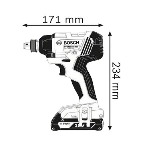 Boulonneuse sans-fil Bosch GDX 18V-180 18 V + 2 batteries 5,5 Ah ProCore + chargeur + L-Boxx 136 photo du produit Secondaire 6 L