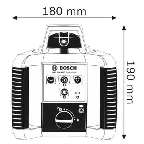 Niveau laser rotatif GRL 300 HVG Professional BOSCH 0601061701 photo du produit Secondaire 2 L