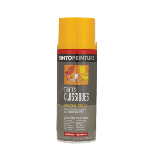 Peinture classiques antirouille teintes jaune brillant RAL1021 en aérosol de 400ml - SINTO - 925255 pas cher Secondaire 1 L