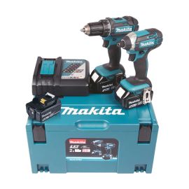 Pack de 2 outils 18V Makita (DDF482 / DTD152) + 3 batteries 5 Ah + chargeur rapide + coffret MAKPAC - DLX2127TJ1 pas cher Principale M