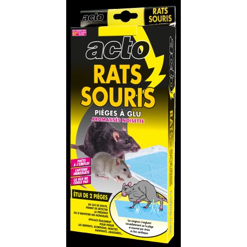 Piège à glu pour les rats et souris aromatisé noisette ACTO RONGEURS GLU1 photo du produit