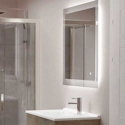 Miroir salle de bain CADREA avec LED 70x80cm rectangulaire - CUISIBANE - S02CADREA70 pas cher Secondaire 3 L