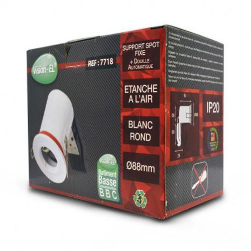 Support plafond BBC rond blanc avec douille automatique D 88 mm MIIDEX LIGHTING 7718 photo du produit Secondaire 3 L