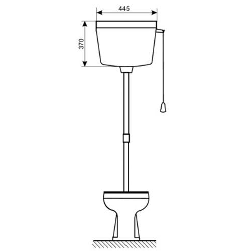 Réservoir haut à chaînette - GARIS - W01-300G pas cher Secondaire 2 L