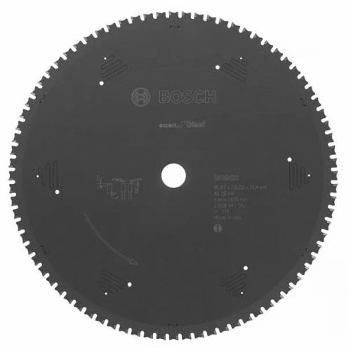 Lame de scie circulaire pour l'acier 355 x 25,4 x 2,2mm 80 dents - BOSCH EXPERT - 2608643062 pas cher