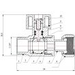 Boisseau sphérique droit 3/8 1/4 de tour - GARIS - B01-RWC-DTBS pas cher Secondaire 4 S