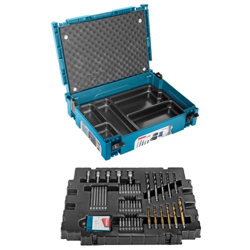 Coffret ensemble accessoires de 56 pièces en coffret MAKPAC MAKITA B-53768 photo du produit Principale L