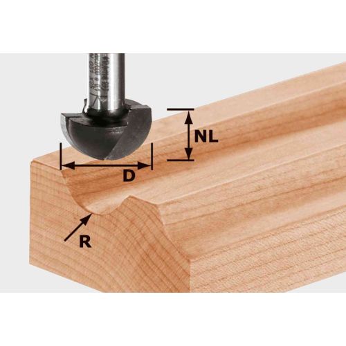 Fraise à gorge creuse HW S12 D30/20/R15 - FESTOOL - 491104 pas cher Principale L