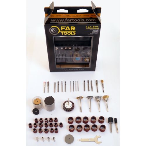 Set 143 accessoires de mini meuleuse pour le bois FARTOOLS 115842 photo du produit