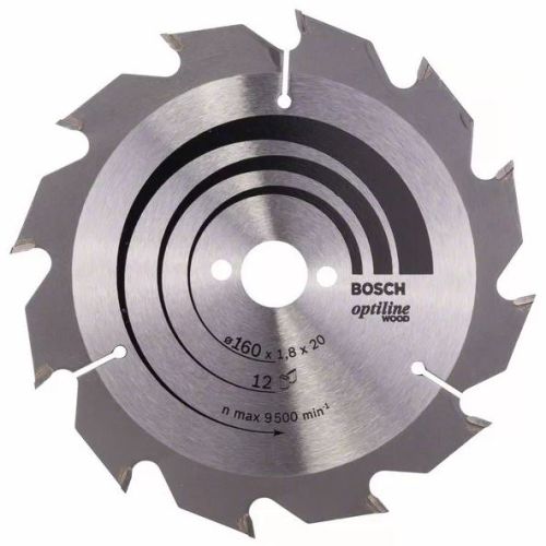 Lame de scie circulaire 160 x 20 x 1,8 mm pour le bois 12 dents BOSCH 2608641170 photo du produit