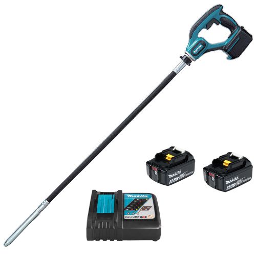 Vibreur à béton LXT 18 V + 2 batteries 4 Ah + chargeur en coffret en plastique MAKITA DVR450RME photo du produit