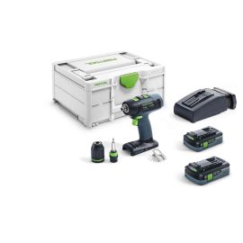 Perceuse-visseuse 18V Festool T18+3HPC 4,0 I-Plus + 2 batteries 4 Ah + chargeur + coffret Systainer SYS3 - 576446 pas cher Principale M