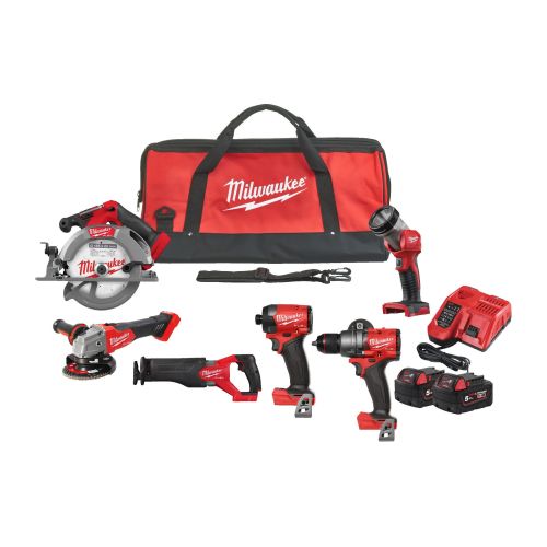 Pack 6 machines 18 V M18 FUEL M18 FPP6G3-502B Brushless + 2 batteries 5 Ah + chargeur + sac MILWAUKEE TOOL 4933498658 photo du produit