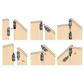Ferrure d'assemblage LMC sans rebord noire - FER1320NO photo du produit Principale M