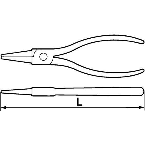 Pince pour circlips intérieur à becs coudés 90° 85 - 140mm chromées mates - SAM OUTILLAGE - 191-28A pas cher Secondaire 1 L