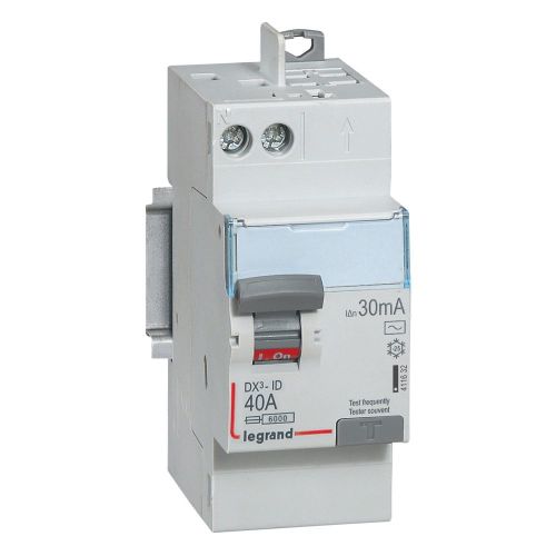 Interrupteur différentiel DX3-ID 2P 40 A AC 30 mA 2 modules LEGRAND 411632 photo du produit