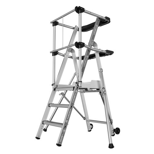 Plateforme RAPTOR 3 marches garde-corps lisses - TUBESCA-COMABI - 02274153 pas cher Secondaire 13 L