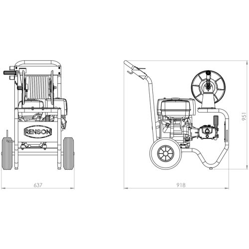 Nettoyeur haute pression thermique Booster 200 bar - 12l/min flexible 10m - RENSON - 142374 pas cher Secondaire 1 L