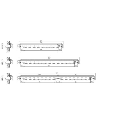 Grille glissière H22 LG275 blanc - RENSON - 48516 photo du produit Secondaire 2 L