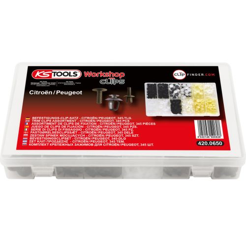 Assortiment d'agrafes pour Peugeot/Citroën 345 pièces KS TOOLS 420.0650 photo du produit Secondaire 3 L