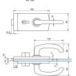 Serrure de milieu cylindre béquille à déport LAGUNE 15 chromé mat 4360 10 mm - STREMLER - 4360.31.4 pas cher Secondaire 2 S