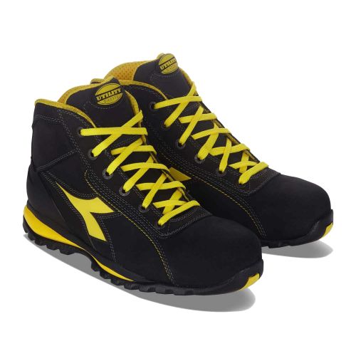 Chaussures de sécurité hautes GLOVE II HIGH S3 SRA HRO noir/jaune P35 DIADORA SPA 701.170234 photo du produit