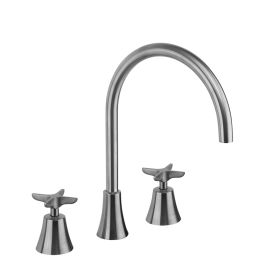 M&eacute;langeur de lavabo bec haut mobile ADAGIO Ramon Soler 914201OC 3 trous or bross&eacute; - 91A306132 pas cher Principale M