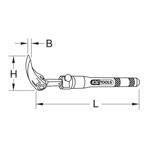 Levier télescopique avec tête orientable 325 - 460 mm KS TOOLS 911.8186 photo du produit Secondaire 1 L