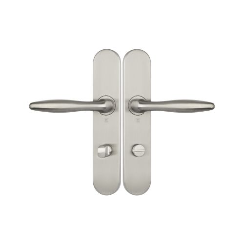 Ensemble sur plaques série JADE 1594 acier type condamnation finition inox - HERACLES - B-INOX-SP22 pas cher