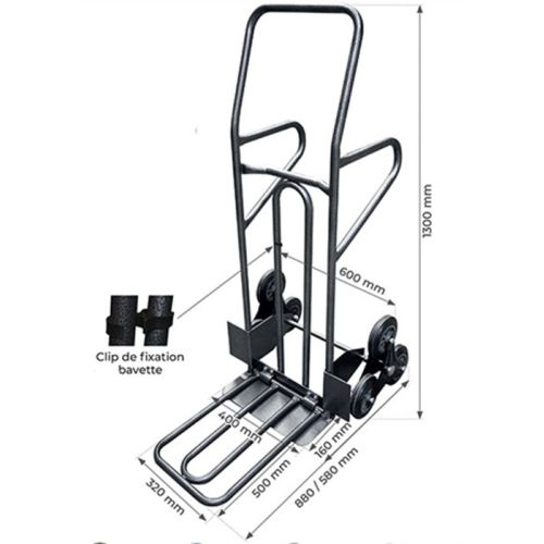 Diable Stockman acier polyvalent 250 kg - HT250/P-RG photo du produit Secondaire 1 L