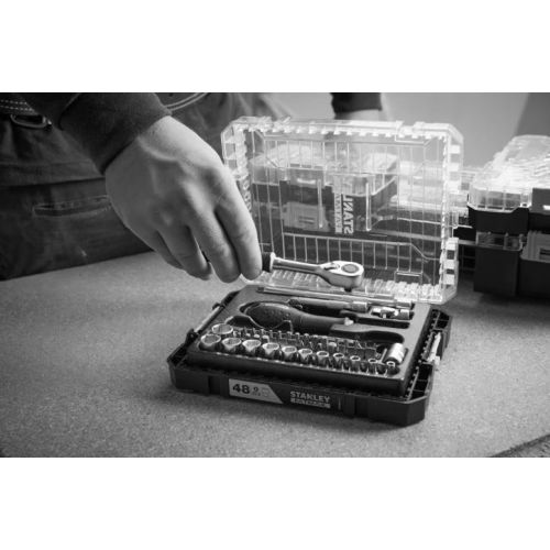 Coffret douilles STAKBOX M 1/4'' jeu 48 pièces - STANLEY FATMAX - FMMT98101-0 pas cher Secondaire 3 L