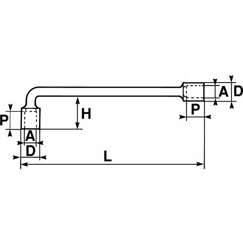 Clé à pipe 6 pans 7 mm SAM OUTILLAGE 80-7-P photo du produit Secondaire 1 L