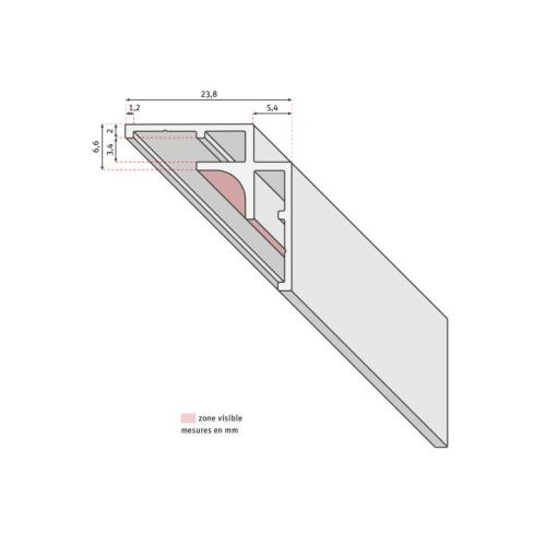 Profilé angle Vipanel 90° intérieur argent mat ROTH 1420000323 photo du produit Secondaire 1 L