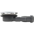 Bonde de douche slim pour receveurs extra-plats D 90 mm avec membrane et dôme en ABS gris WIRQUIN 30719686 photo du produit Secondaire 3 S
