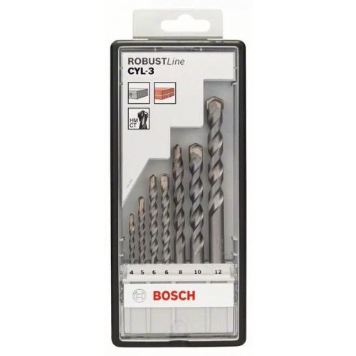 Coffret de 7 forets cylindriques à béton Robust Line Silver Percussion BOSCH 2607010545 photo du produit Secondaire 1 L