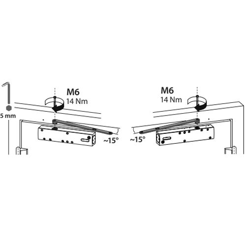 Ferme porte TS 5000 Ecline corps seul argent - GEZE - 143640 pas cher Secondaire 2 L