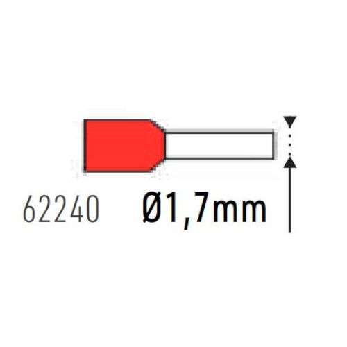 Lot de 10 cosses embouts male isolant section 1,5 mm² ELECTRALINE 62240 photo du produit Secondaire 3 L