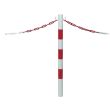 Kit de 2 poteaux acier rouge/blanc avec manchon NOVAP 2223546 pas cher Secondaire 1 S