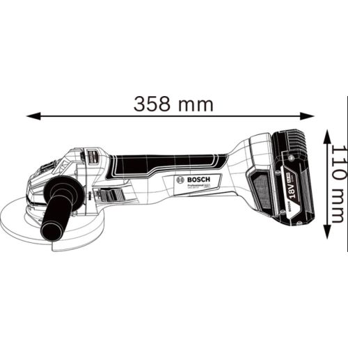 Kit 6 outils 18 V (GSR55/GBH22/GWS10/GSA18/GST18/GKS57) + 3 batteries 4 Ah + chargeur BOSCH photo du produit Secondaire 3 L
