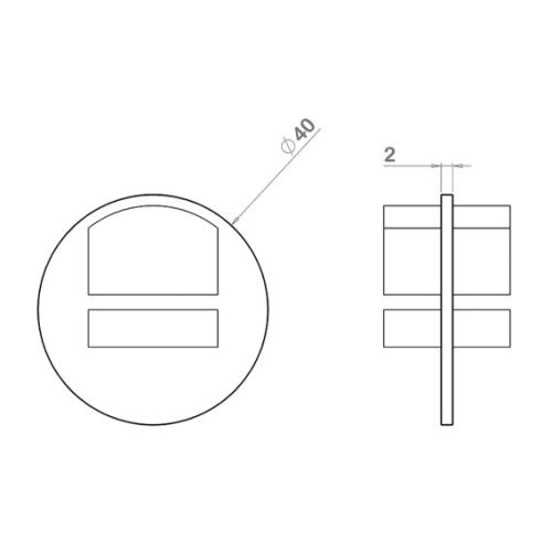 Raccord manchon pour main courante ronde en aluminium anodisé - DUVAL - 61-0102-7401 pas cher Secondaire 1 L