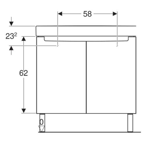 Ensemble meuble salle de bain avec vasque céramique 80 cm GEBERIT 099457 AB LB4 photo du produit Secondaire 3 L