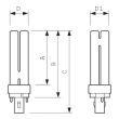 Lampe fluo-compacte 18 W GE 830 2 broches G24D-2 PHILIPS 620910 photo du produit Secondaire 1 S